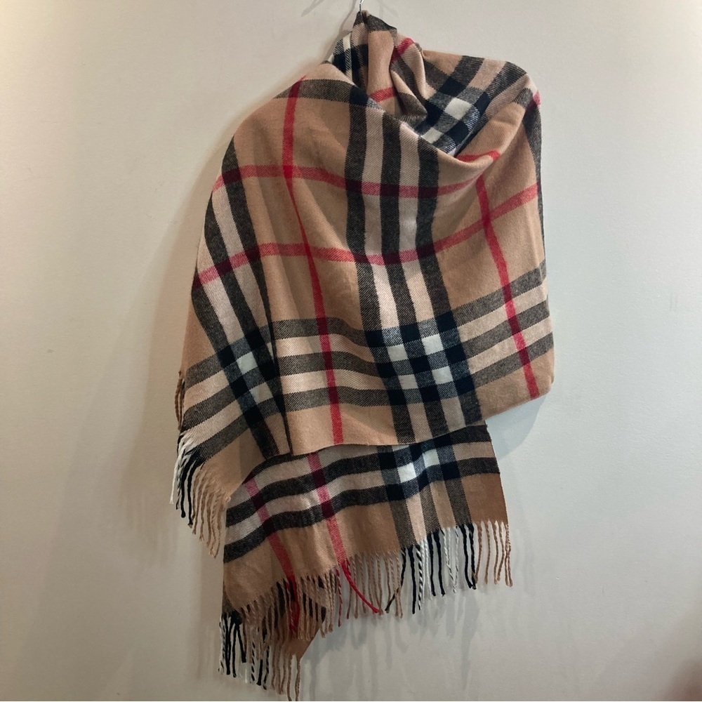 ROYAL ROSSI 100% Cashmere Made in  Mongolia China Burberry Styling Scarf - Picture 4 of 4